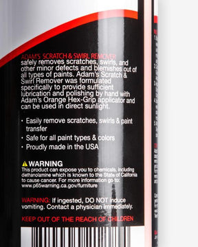 Removedor de Marcas y Rasguños - Adam's Scratch & Swirl Remover 355ml